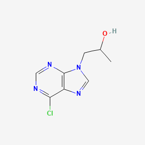 molecular formula C8H9ClN4O B8346523 alpha-Methyl-6-chloro-9H-purine-9-ethanol 