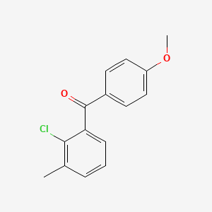 molecular formula C15H13ClO2 B8346546 3-(4-Methoxybenzoyl)-2-chlorotoluene 