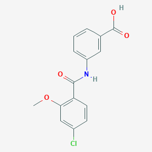 molecular formula C15H12ClNO4 B8346577 3-{(4-Chloro-2-methoxybenzoyl)amino}benzoic acid 