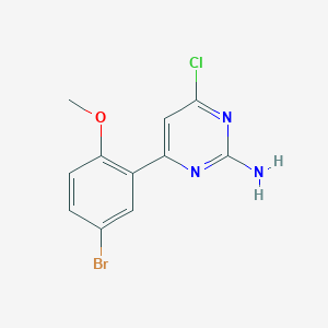 4-(5-Bromo-2-methoxy-phenyl)-6-chloro-pyrimidin-2-ylamine