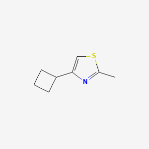 molecular formula C8H11NS B8346669 4-Cyclobutyl-2-methylthiazole 