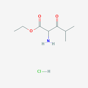 molecular formula C8H16ClNO3 B8346701 Ethyl 2-amino-4-methyl-3-oxopentanoate hydrochloride 