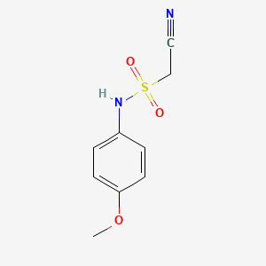molecular formula C9H10N2O3S B8346908 N-(4-methoxyphenyl)cyanomethanesulfonamide 