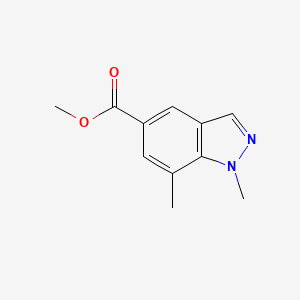 molecular formula C11H12N2O2 B8347047 methyl 1,7-dimethyl-1H-indazole-5-carboxylate 