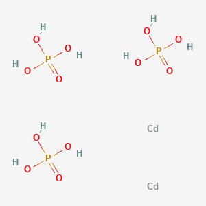 molecular formula Cd3(PO4)2<br>Cd3O8P2 B083471 Phosphoric acid, cadmium salt CAS No. 13847-17-1