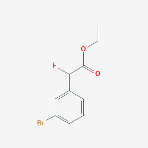 molecular formula C10H10BrFO2 B8347171 Ethyl 2-(3-bromophenyl)-2-fluoroacetate 