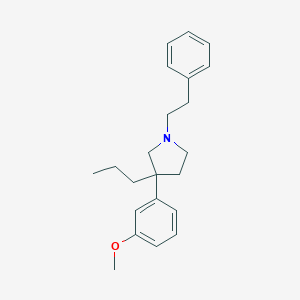 molecular formula C22H29NO B083476 3-(m-Methoxyphenyl)-1-phenethyl-3-propylpyrrolidine CAS No. 14176-78-4