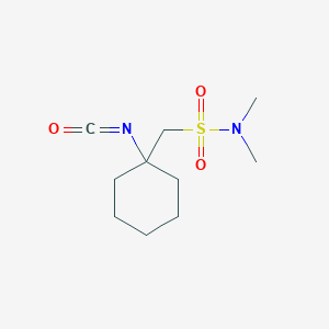 molecular formula C10H18N2O3S B8347633 C-(1-Isocyanato-cyclohexyl)-N,N-dimethyl-methanesulfonamide 