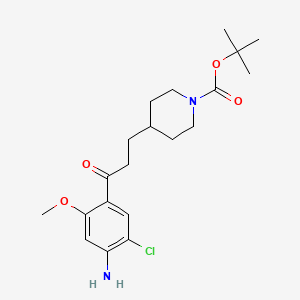 molecular formula C20H29ClN2O4 B8347664 tert-butyl 4-[3-(4-amino-5-chloro-2-methoxyphenyl)-3-oxopropyl]piperidine-1-carboxylate 