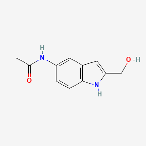 molecular formula C11H12N2O2 B8347695 N-[2-(hydroxymethyl)-1H-indol-5-yl]acetamide CAS No. 199806-03-6