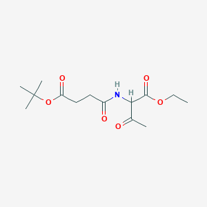 molecular formula C14H23NO6 B8347733 Ethyl 2-[(4-tert-butoxy-4-oxobutanoyl)amino]-3-oxobutanoate 
