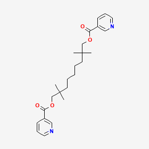 molecular formula C25H34N2O4 B8347884 Nicotinic acid, 2,2,8,8-tetramethylnonamethylene ester CAS No. 85018-59-3