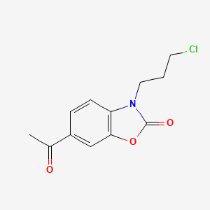 molecular formula C12H12ClNO3 B8347990 N-(3-chloropropyl)-6-acetyl-2-benzoxazolinone 