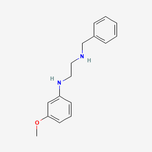 molecular formula C16H20N2O B8348038 N-(3-methoxyphenyl)-N'-(phenylmethyl)-1,2-ethanediamine 