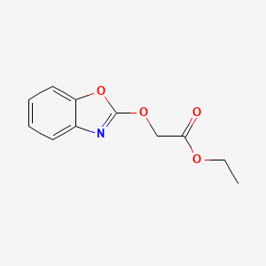 molecular formula C11H11NO4 B8348091 Ethyl-(1,3-benzoxazol-2-yloxy)acetate 