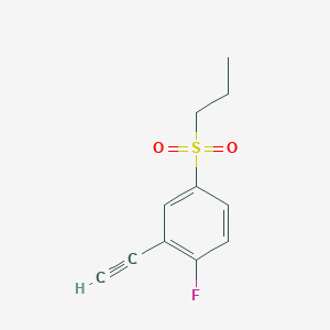 molecular formula C11H11FO2S B8348140 2-Ethynyl-1-fluoro-4-(propylsulfonyl)benzene 