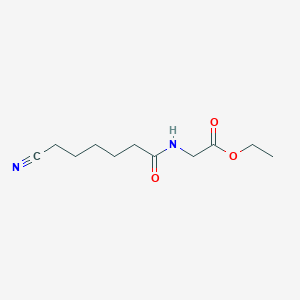 molecular formula C11H18N2O3 B8348177 N-(6-Cyanohexanoyl)glycine, ethyl ester 