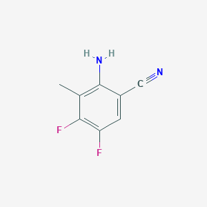 molecular formula C8H6F2N2 B8348231 2-Amino-4,5-difluoro-3-methylbenzonitrile 