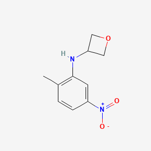 molecular formula C10H12N2O3 B8348357 N-(2-methyl-5-nitrophenyl)oxetan-3-amine 