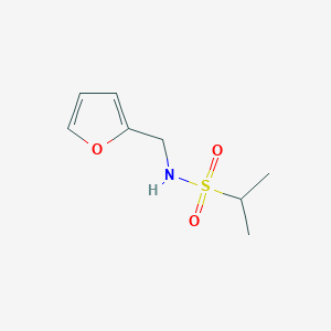 molecular formula C8H13NO3S B8348519 N-(furan-2-ylmethyl)propane-2-sulfonamide 