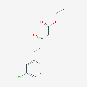 molecular formula C13H15ClO3 B8348573 Ethyl 5-(3-chlorophenyl)-3-oxopentanoate 