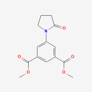 molecular formula C14H15NO5 B8348631 Dimethyl 5-(2-oxopyrrolidin-1-yl)isophthalate 
