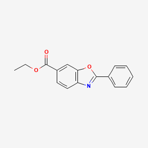 molecular formula C16H13NO3 B8348636 Ethyl 2-phenyl-1,3-benzoxazole-6-carboxylate 