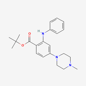 molecular formula C22H29N3O2 B8348695 Tert-butyl 4-(4-methylpiperazin-1-yl)-2-(phenylamino)benzoate 