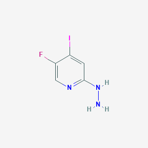 molecular formula C5H5FIN3 B8348804 5-Fluoro-2-hydrazinyl-4-iodopyridine 