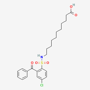 Undecanoic acid, 11-(((2-benzoyl-4-chlorophenyl)sulfonyl)amino)-