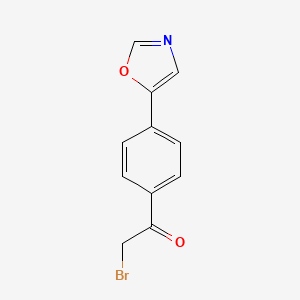 2-Bromo-1-[4-(1,3-oxazol-5-yl)phenyl]-1-ethanone