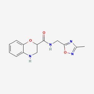 molecular formula C13H14N4O3 B8349023 N-(3-methyl-1,2,4-oxadiazol-5-ylmethyl)benzomorpholine-2-carboxamide 