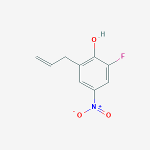 molecular formula C9H8FNO3 B8349042 2-Allyl-6-fluoro-4-nitro-phenol 