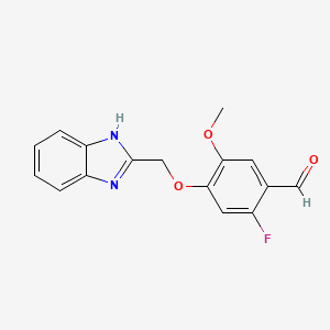 4-(1H-benzimidazol-2-ylmethoxy)-2-fluoro-5-methoxy-benzaldehyde