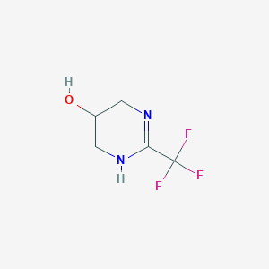 molecular formula C5H7F3N2O B8349078 2-(Trifluoromethyl)-1,4,5,6-tetrahydro-5-pyrimidinol 