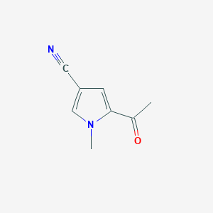 molecular formula C8H8N2O B8349090 5-acetyl-1-methyl-1H-pyrrole-3-carbonitrile 