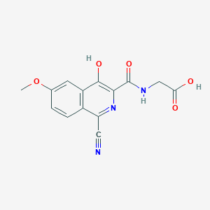 [(1-Cyano-4-hydroxy-6-methoxy-isoquinoline-3-carbonyl)-amino]-acetic acid