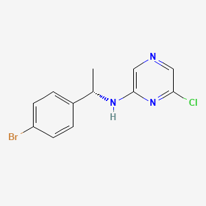 molecular formula C12H11BrClN3 B8349180 N-[(1S)-1-(4-bromophenyl)ethyl]-6-chloropyrazin-2-amine 