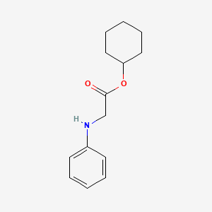 molecular formula C14H19NO2 B8349221 Cyclohexyl 2-anilinoacetate 