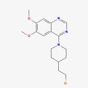 B8349295 4-[4-(2-Bromoethyl)piperidin-1-yl]-6,7-dimethoxyquinazoline CAS No. 89150-96-9