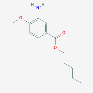 molecular formula C13H19NO3 B8349334 Pentyl 3-amino-4-methoxybenzoate 