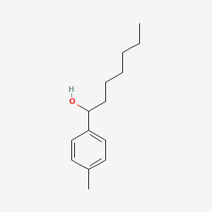 molecular formula C14H22O B8349337 alpha-Hexyl-4-methyl-benzenemethanol 