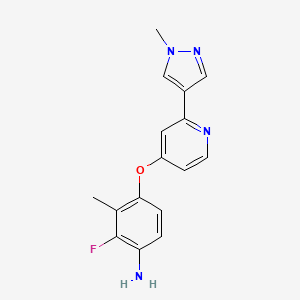 2-fluoro-3-methyl-4-(2-(1-methyl-1H-pyrazol-4-yl) pyridin-4-yloxy)aniline