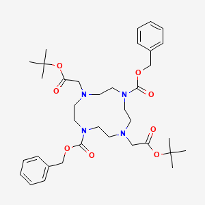 molecular formula C36H52N4O8 B8349413 Dibenzyl 4,10-Bis[2-(tert-butoxy)-2-oxoethyl]-1,4,7,10-tetraazacyclododecane-1,7-dicarboxylate 