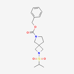 molecular formula C17H24N2O4S B8349839 Benzyl 2-(isopropylsulfonyl)-2,6-diazaspiro[3.4]octane-6-carboxylate 