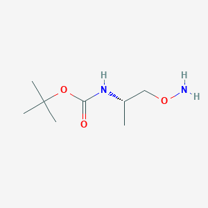 molecular formula C8H18N2O3 B8349843 tert-Butyl (S)-[1-(aminooxy)propan-2-yl]carbamate 