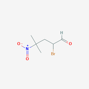 molecular formula C6H10BrNO3 B8350117 2-Bromo-4-methyl4-nitropentanal 