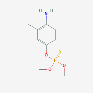 molecular formula C9H14NO3PS B083505 Phosphorothioic acid, O-(4-amino-3-methylphenyl) O,O-dimethyl ester CAS No. 13306-69-9
