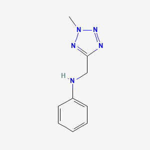 molecular formula C9H11N5 B8350702 N-(2-methyl-2H-tetrazol-5-ylmethyl)phenylamine 