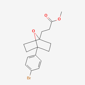 molecular formula C16H19BrO3 B8350753 Methyl 3-(4-(4-bromophenyl)-7-oxabicyclo[2.2.1]heptan-1-yl)propanoate 